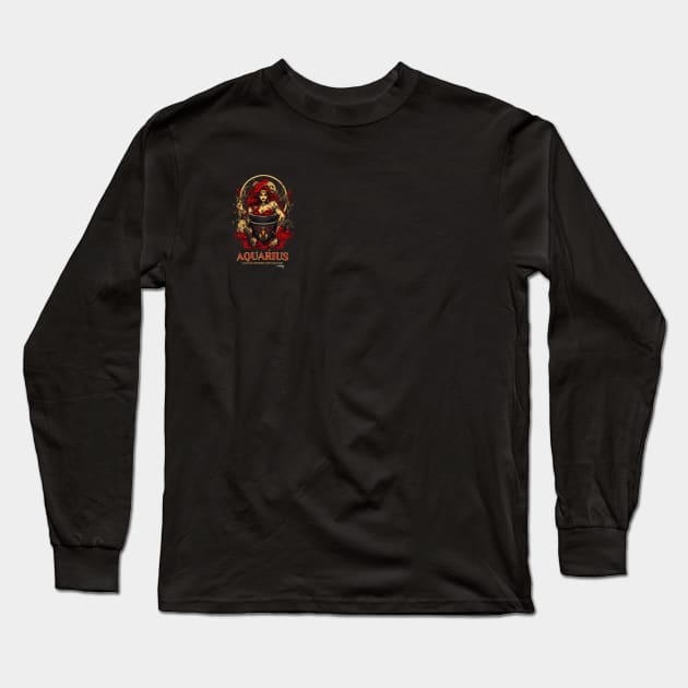 Dark Zodiac Aquarius: The Unconventional Soul (Mini) Long Sleeve T-Shirt by LollipopINC